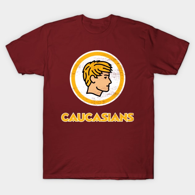 Caucasians - Funny American Football T-Shirt by TwistedCharm